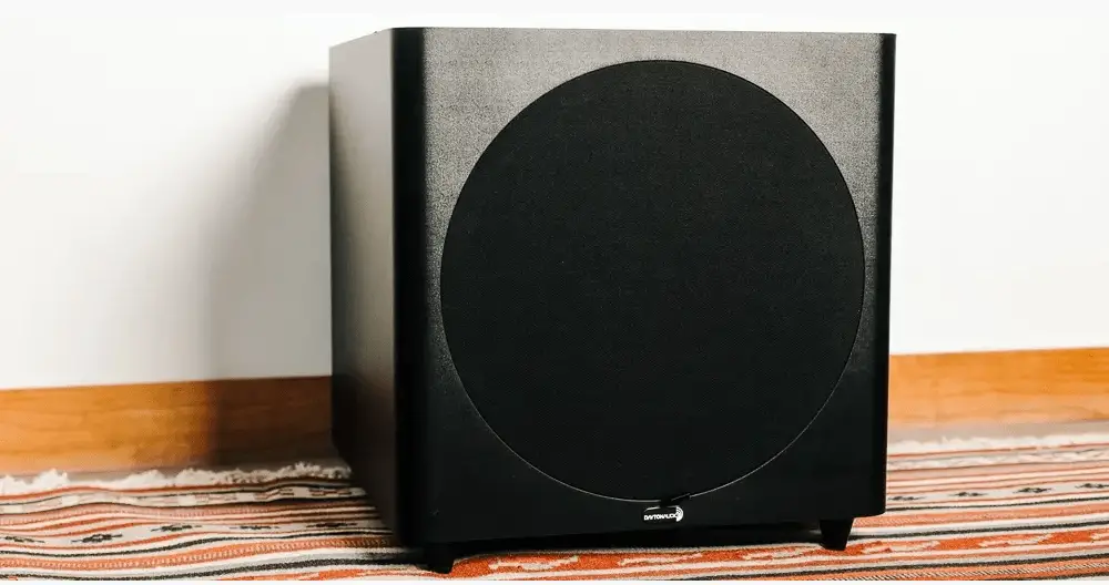 subwoofer placed near a flat wall