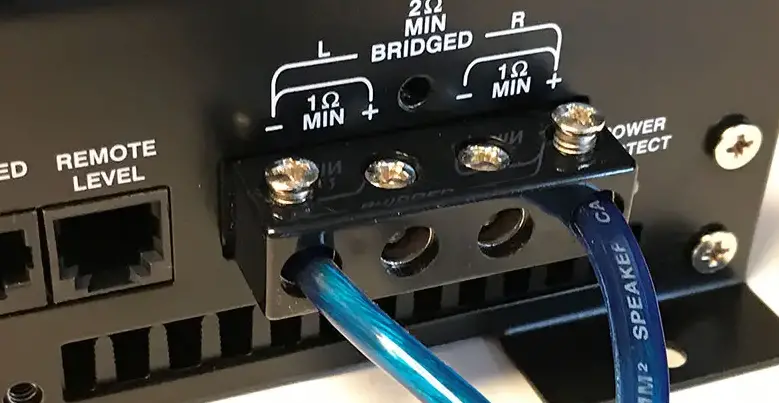 A bridged amplifier combines two separate amplifiers into one