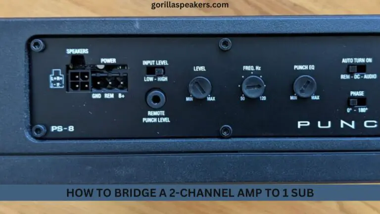 HOW TO BRIDGE A 2-CHANNEL AMP TO 1 SUB